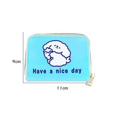 Cute Cartoon Bear Mini Coin Wallet Zipper Purse Key Case