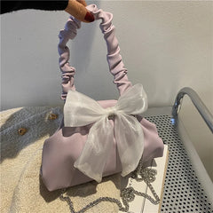 Bowknot Handheld Crossbody Small Bag Girl