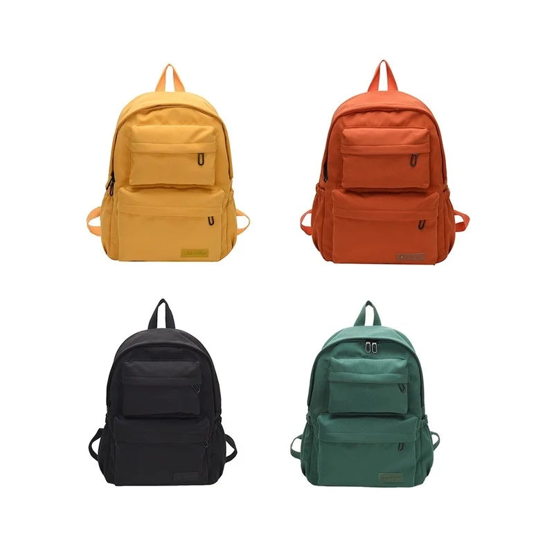 Large Outdoor Backpack Solid School Bag Girls Boys Student Backpack