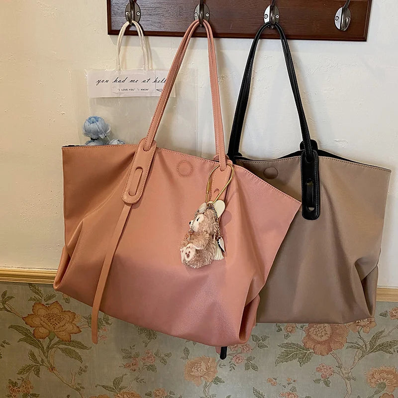 Waterproof Oxford Cloth Tote Bag Large Capacity Single Shoulder Child Moth