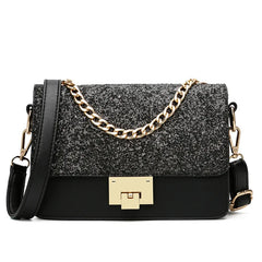 Women's Small Square Bag with Sequin Decoration