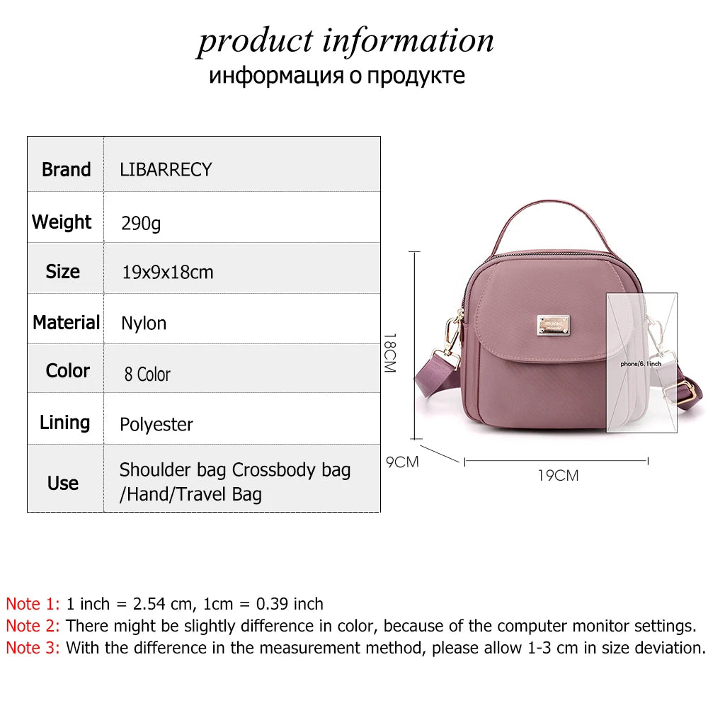 High Nylon Women's Shoulder Bag Multifunctional Messenger Bags