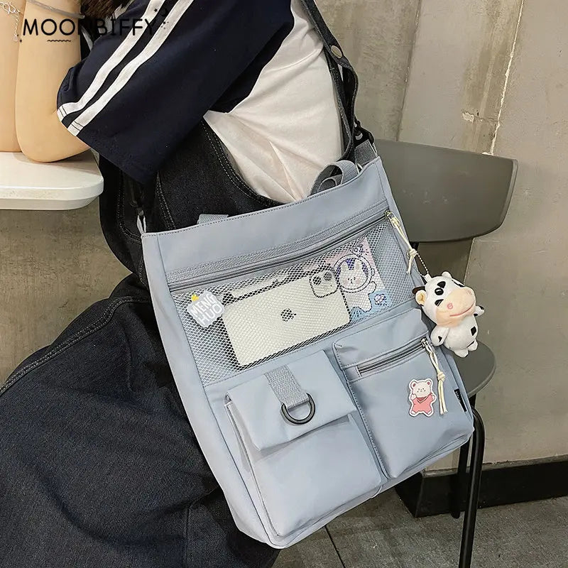 Large Capacity Girl Shoulder Bag Fashionable Students Inclined Shoulder Bag