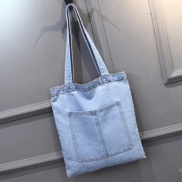 Women Shoulder Bags Casual Handbag Street Canvas Denim Shoulder Bag