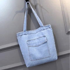 Women Shoulder Bags Casual Handbag Street Canvas Denim Shoulder Bag
