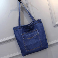Women Shoulder Bags Casual Handbag Street Canvas Denim Shoulder Bag