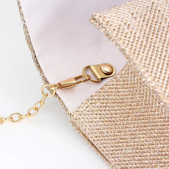 Golden Glitter Dinner Bag Wedding Clutch Chain Shoulder Bag