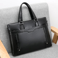 Men Briefcase 14 inch Pu leather Men's Shoulder Bag Crossbody Bags Bussi