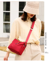 Multi-layer Nylon Shoulder Messenger Bag for Women