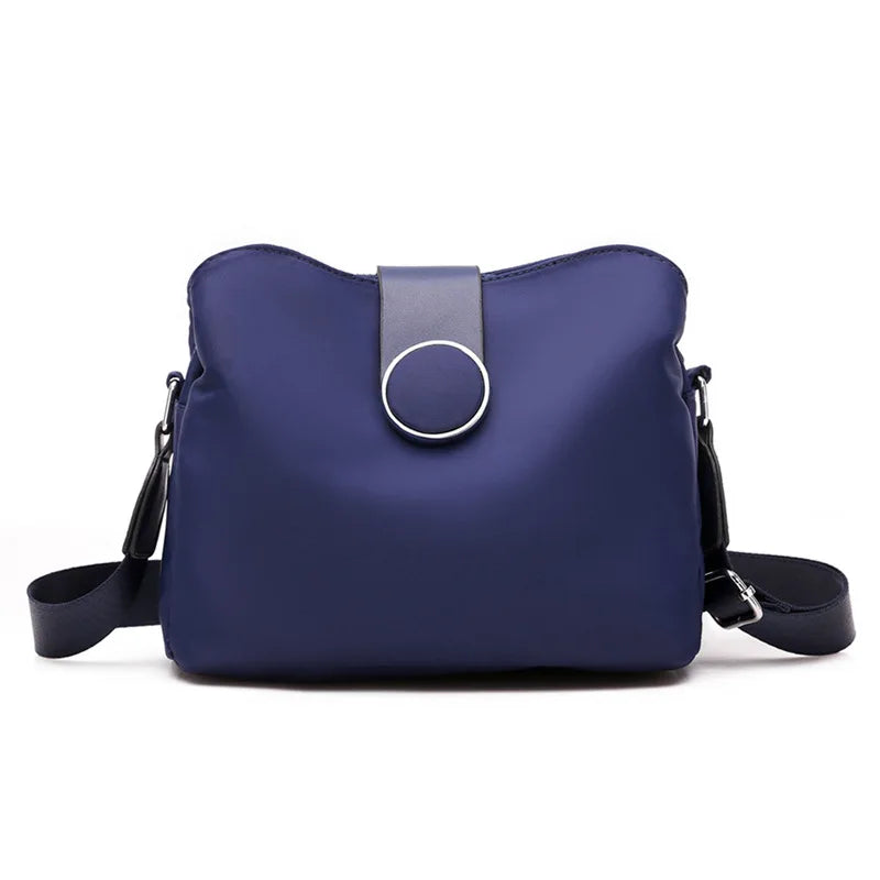 Multi-layer Nylon Shoulder Messenger Bag for Women