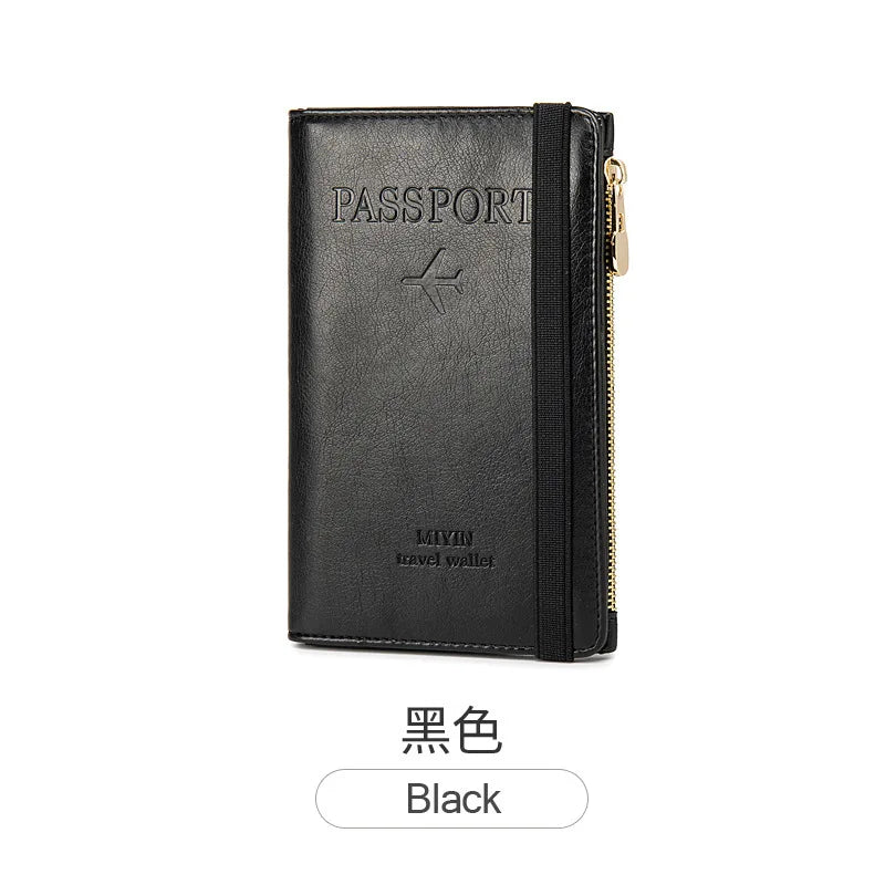 RFID Travel Passport Wallet Document Holder Clutch Bag