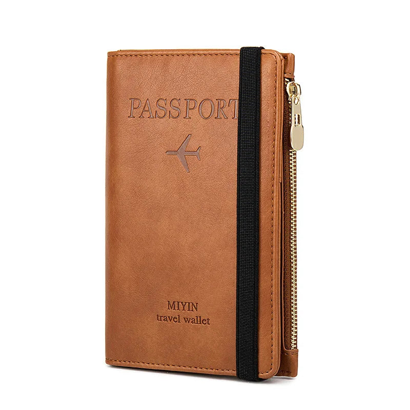 RFID Travel Passport Wallet Document Holder Clutch Bag