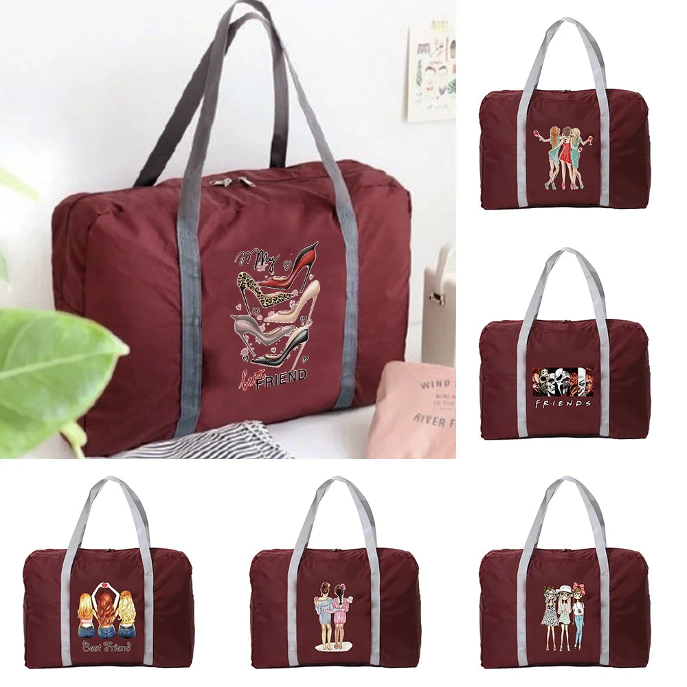 Foldable Nylon Travel Bag Large Capacity Luggage