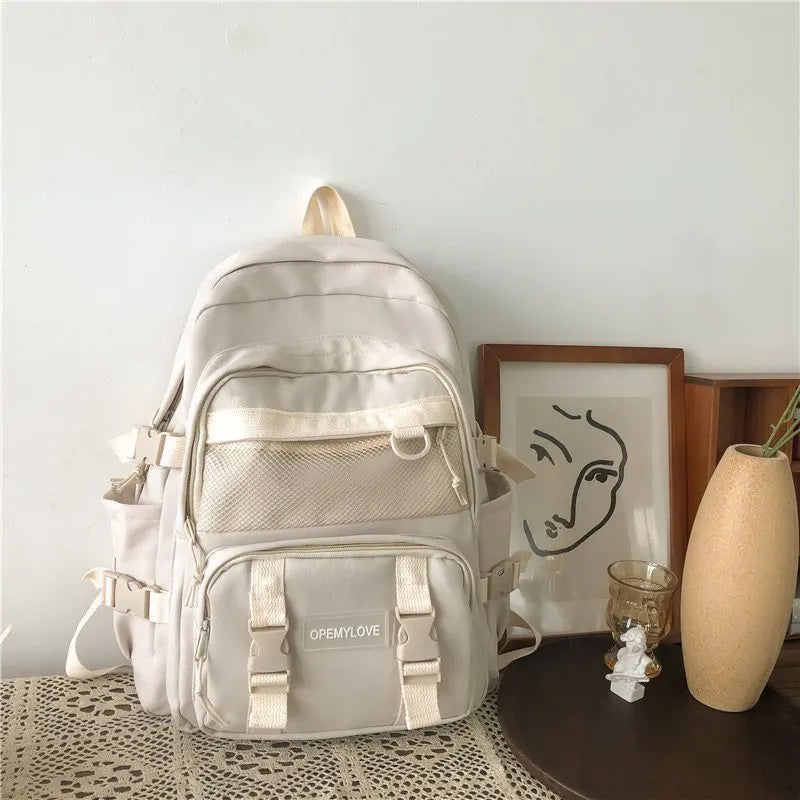 Nylon Women's Backpack Waterproof Fabric School Backpack