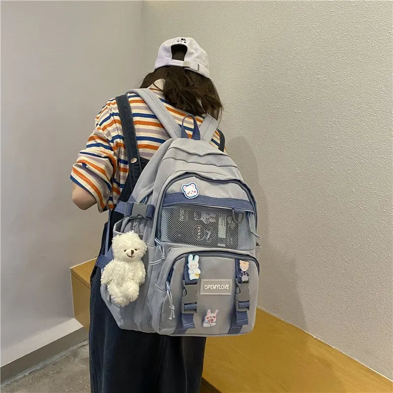 Nylon Women's Backpack Waterproof Fabric School Backpack
