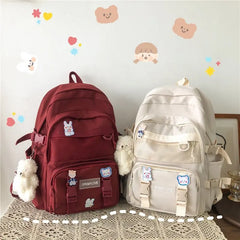 Nylon Women's Backpack Waterproof Fabric School Backpack
