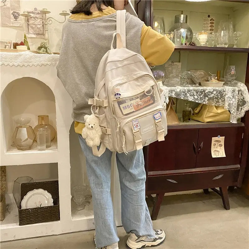 Nylon Women's Backpack Waterproof Fabric School Backpack
