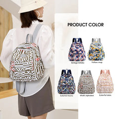 Oxford Cloth Backpack Lady Messenger Bag Letter Rucksack School Bag