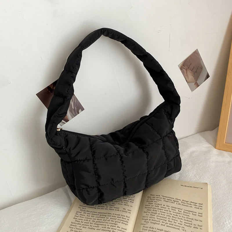 Embroidered Oxford Cloth Shoulder Bag for Women