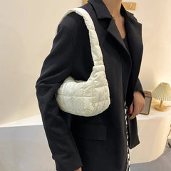 Embroidered Oxford Cloth Shoulder Bag for Women