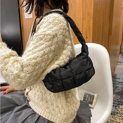 Embroidered Oxford Cloth Shoulder Bag for Women