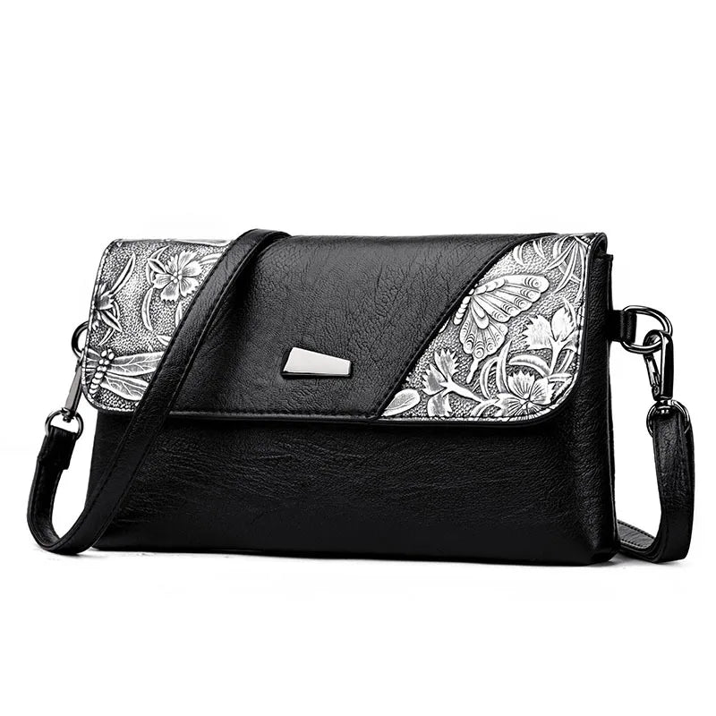 PU Leather Soft Clutch Bag Women Small Shoulder Messenger Bag