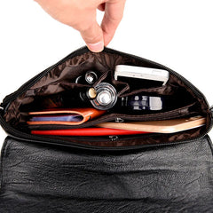 PU Leather Soft Clutch Bag Women Small Shoulder Messenger Bag