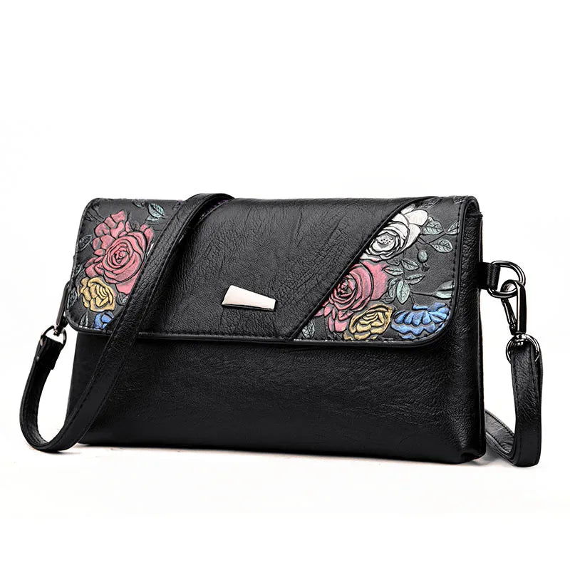 PU Leather Soft Clutch Bag Women Small Shoulder Messenger Bag