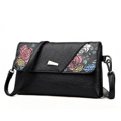 PU Leather Soft Clutch Bag Women Small Shoulder Messenger Bag