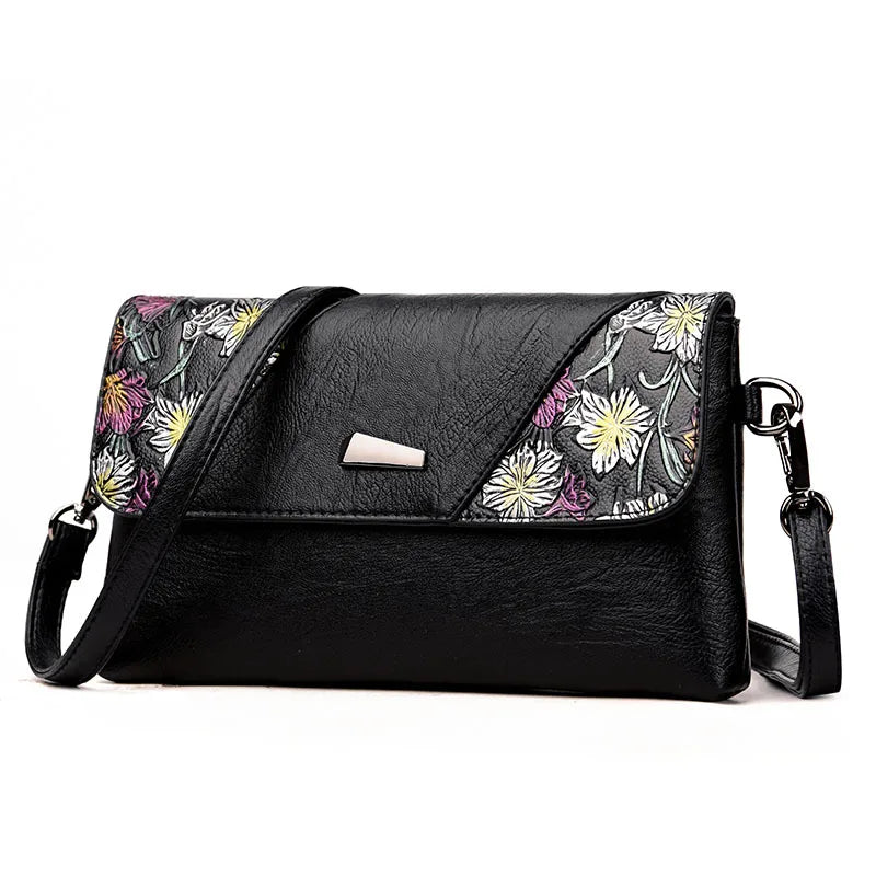 PU Leather Soft Clutch Bag Women Small Shoulder Messenger Bag