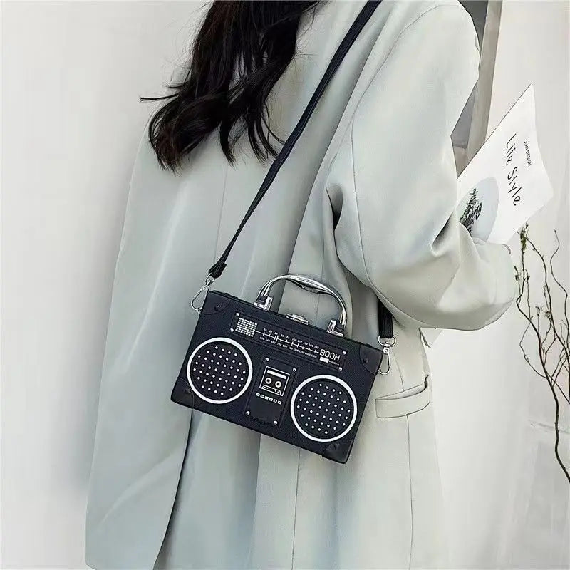 Retro Radio Shape Bag Ladies Shoulder Messenger Bag