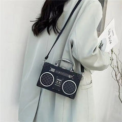 Retro Radio Shape Bag Ladies Shoulder Messenger Bag