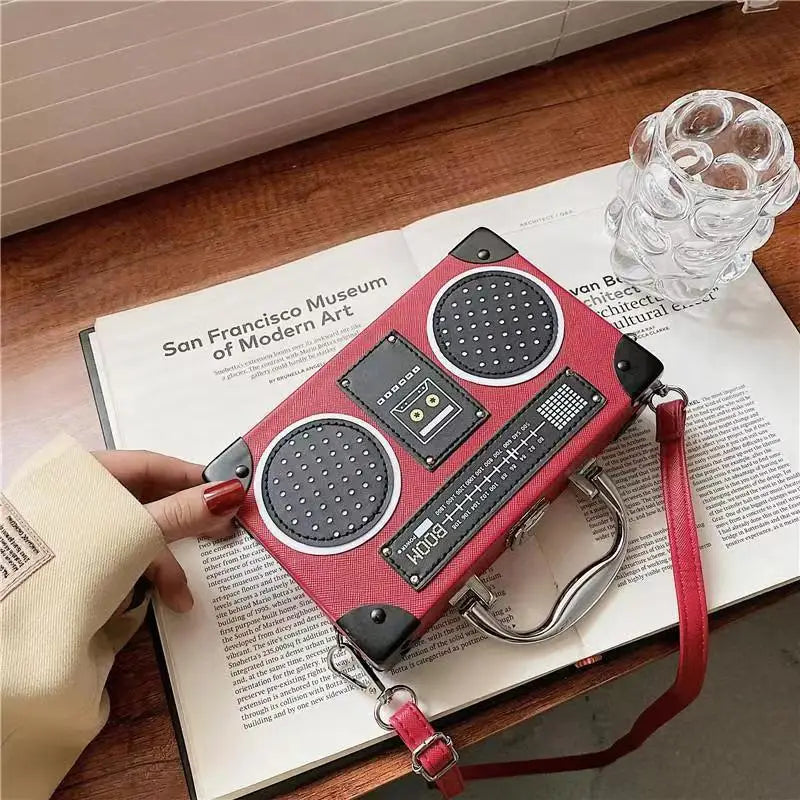 Retro Radio Shape Bag Ladies Shoulder Messenger Bag