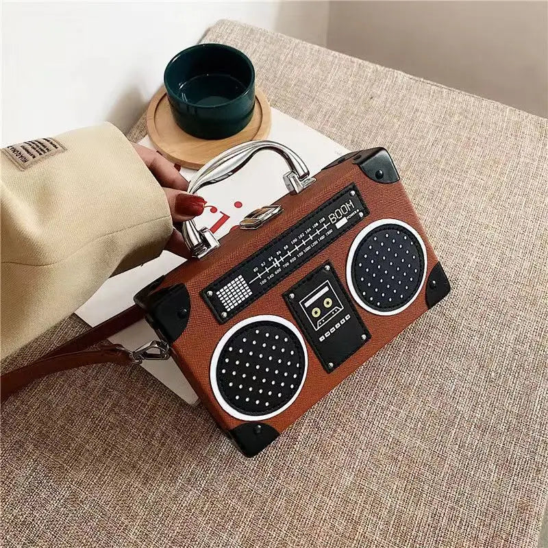Retro Radio Shape Bag Ladies Shoulder Messenger Bag