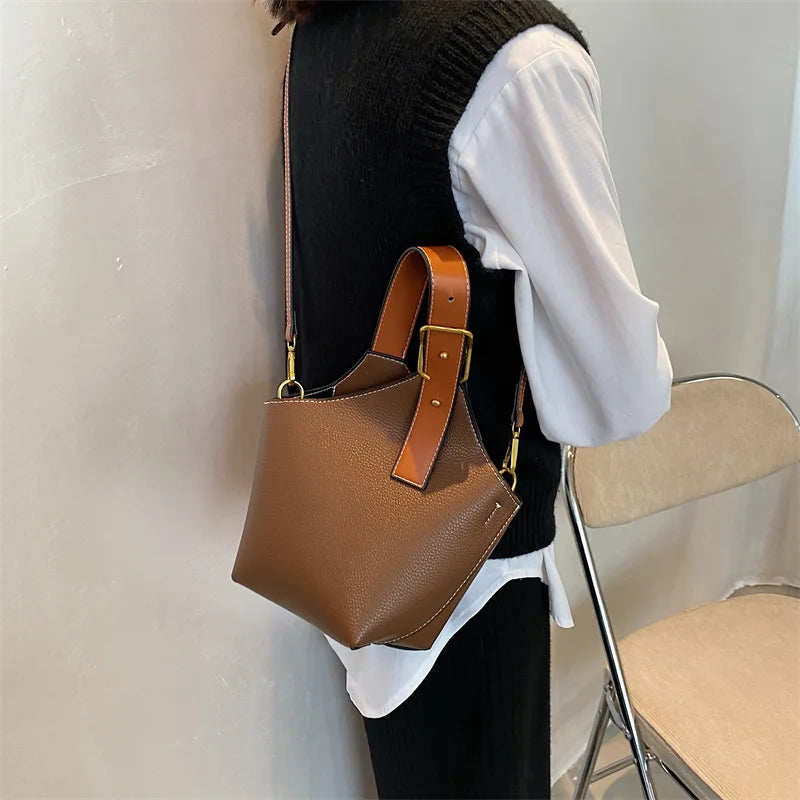 Retro Brown Messenger Bag Small Women's Handbag