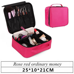 Professional Makeup Bag Women Cosmetic Bags Case Oxford/Leather