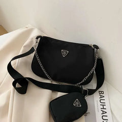 Retro Women Crossbody Bags Crescent Chain Underarm Shoulder Bags