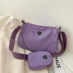 Retro Women Crossbody Bags Crescent Chain Underarm Shoulder Bags