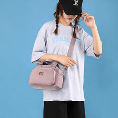 Women's Large Nylon Waterproof Crossbody Bag with Zipper Closure