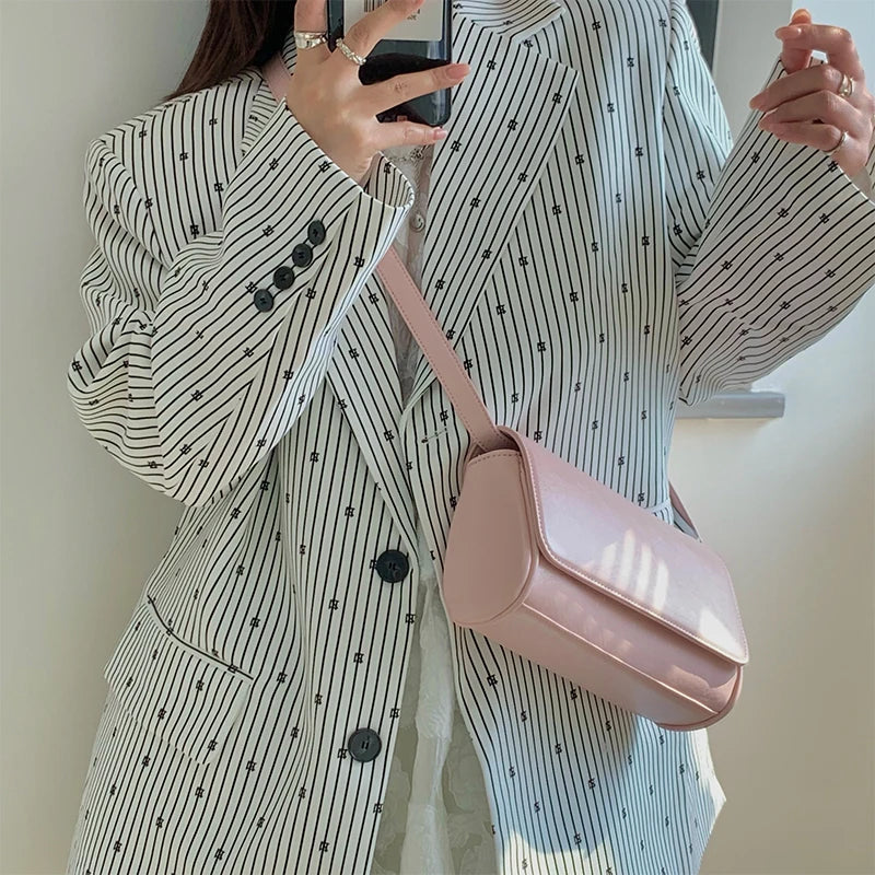 Pink Crossbody Bag Women Style Summer Female Shoulder Handbag