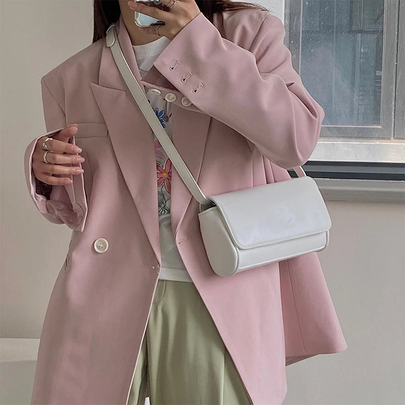 Pink Crossbody Bag Women Style Summer Female Shoulder Handbag