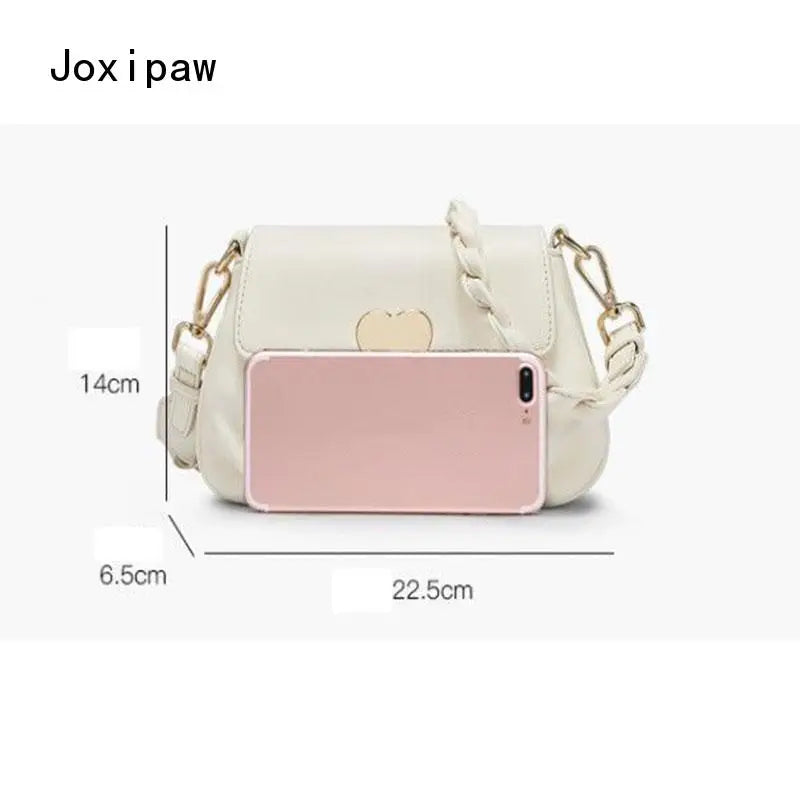 Heart Hasp Crossbody Bag Casual Messenger Bag