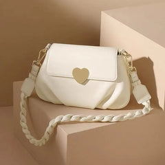 Heart Hasp Crossbody Bag Casual Messenger Bag