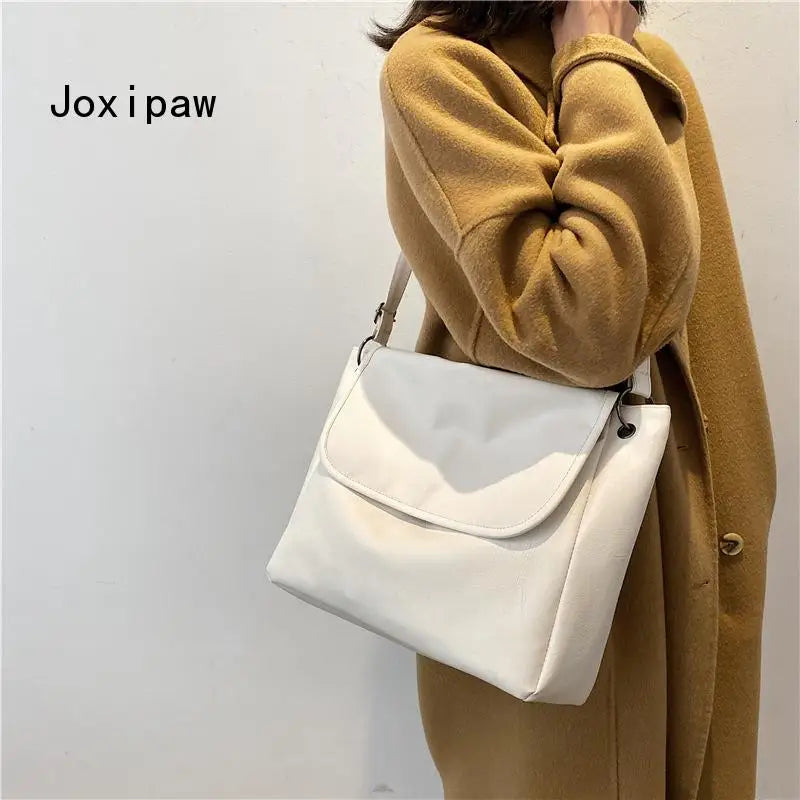 Soft Pu Leather Shoulder Bag for Women - Large Capacity