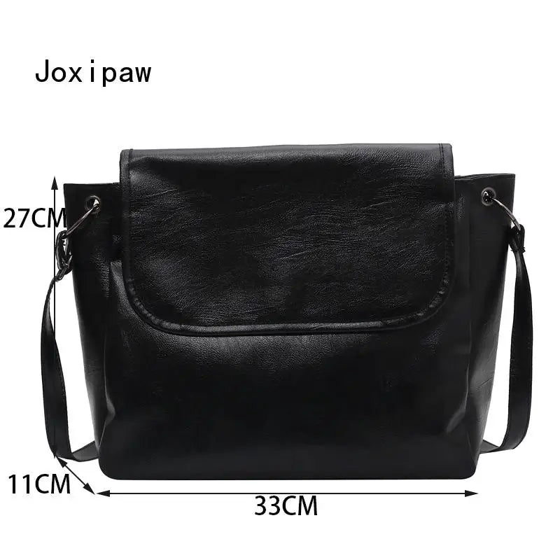 Soft Pu Leather Shoulder Bag for Women - Large Capacity