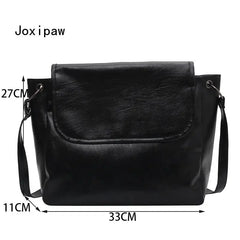 Soft Pu Leather Shoulder Bag for Women - Large Capacity