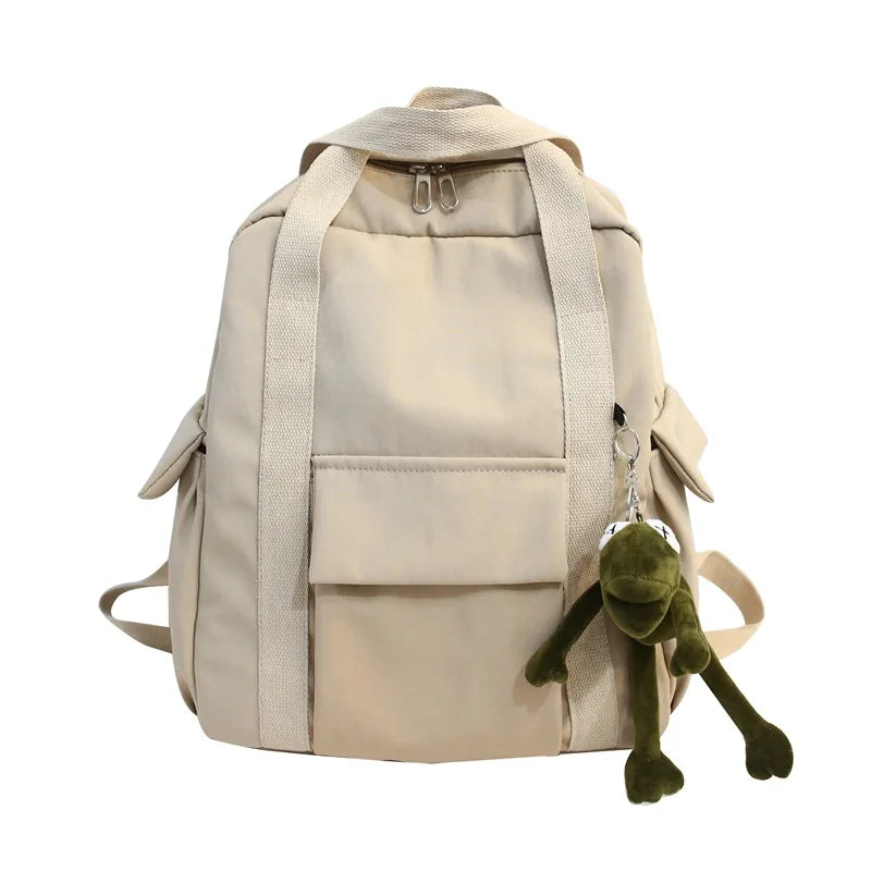 Waterproof Nylon Backpack School Bag for Teenage Girl Shoulder Travel