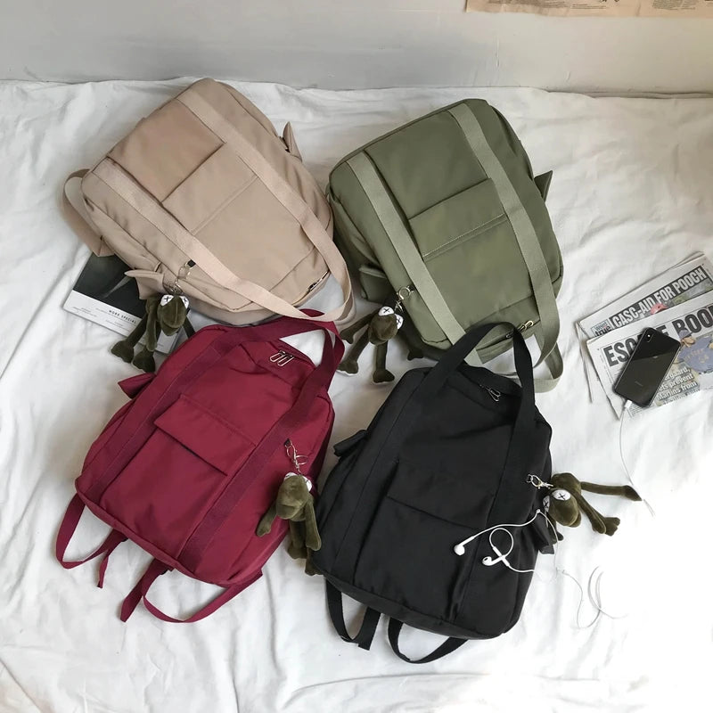 Waterproof Nylon Backpack School Bag For Girl