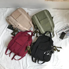 Waterproof Nylon Backpack School Bag For Girl