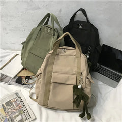 Waterproof Nylon Backpack School Bag for Teenage Girl Shoulder Travel